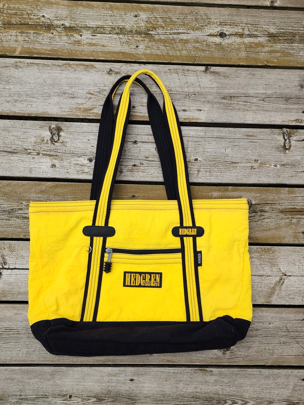 HEDGREN black and yellow tote bag